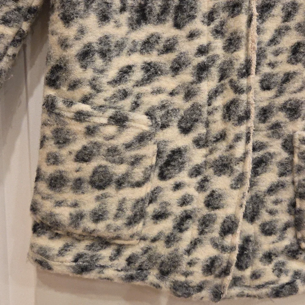 Zara Leopard Print Coat Jacket Size 7-8Y